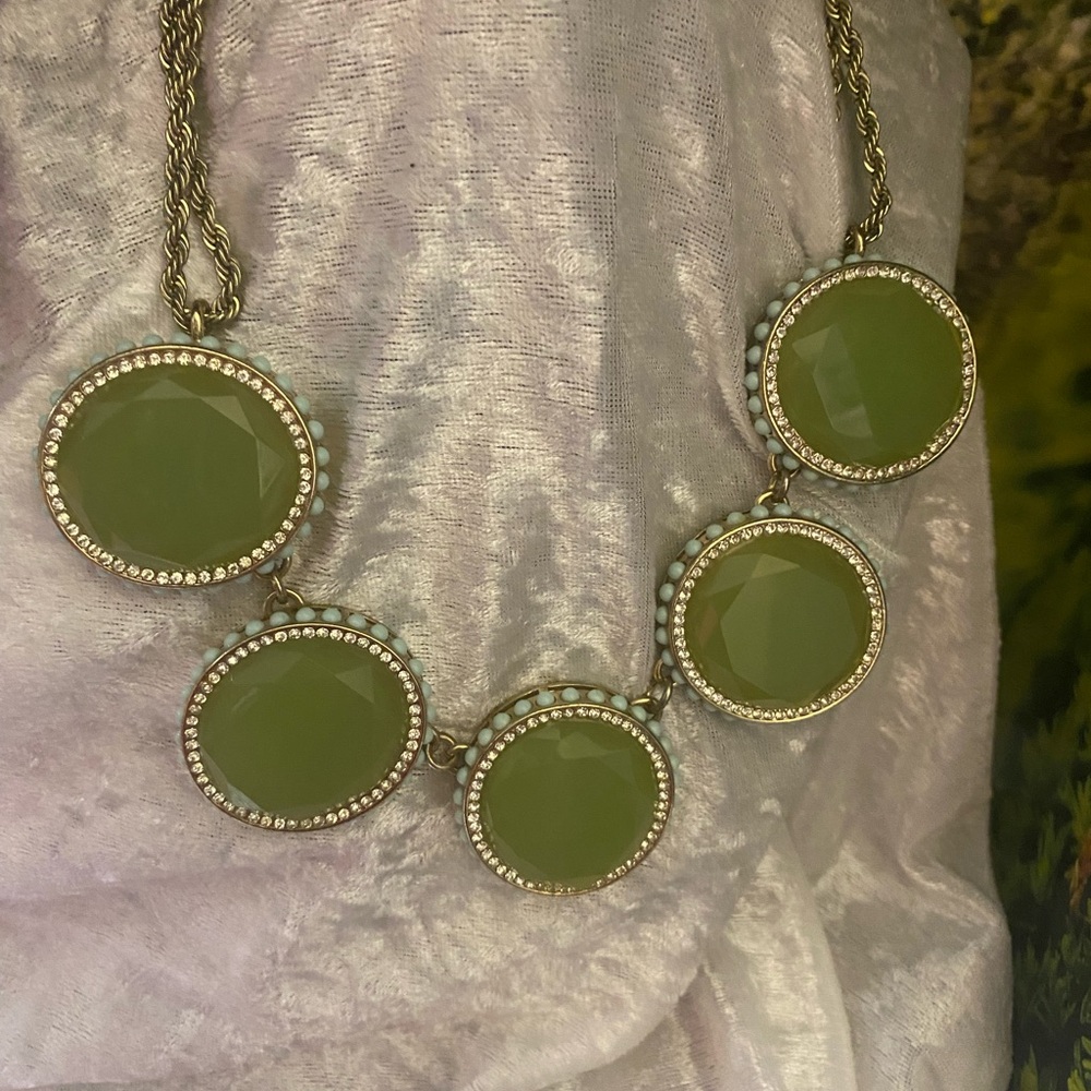 Banana Republic Green and Gold Necklace